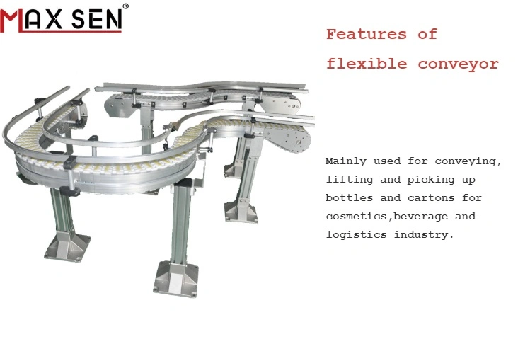 W103 Flexible Chains, Flat Top Chain Conveyor Belt for Food, Medical and Others