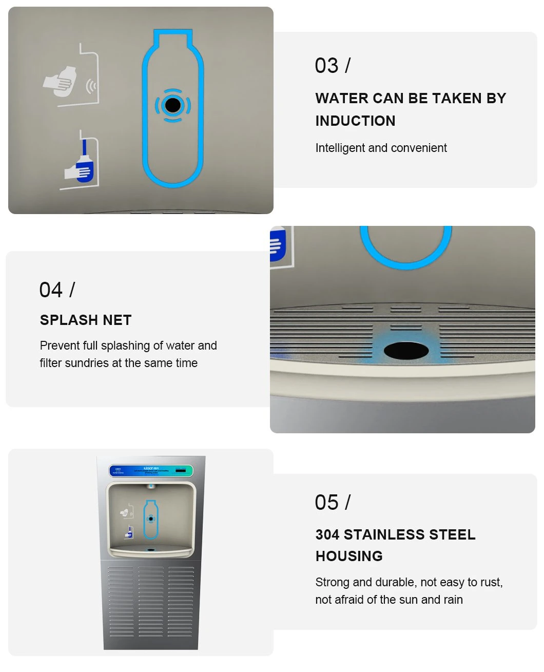 Automatic Water Dispenser Price Hot and Cold Water Dispenser Provide Customized Design and IC Card Water Vending Machine