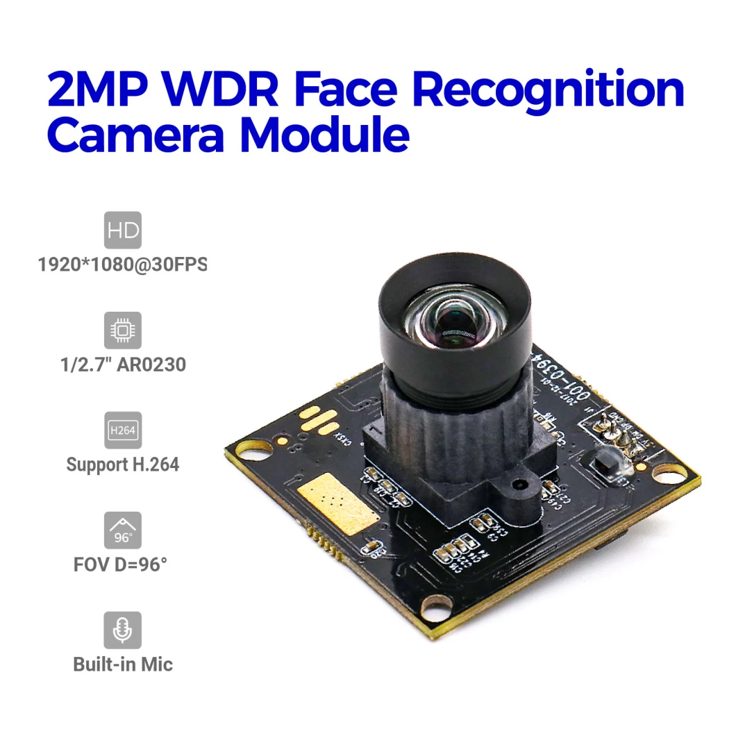 95degree Wide Angle Ar0230 Face Recognition 1080P UVC USB Camera Module