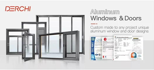 Waterproof Aluminum Casement Door Others Doors with Low-E Glass for Bathroom/Toilet