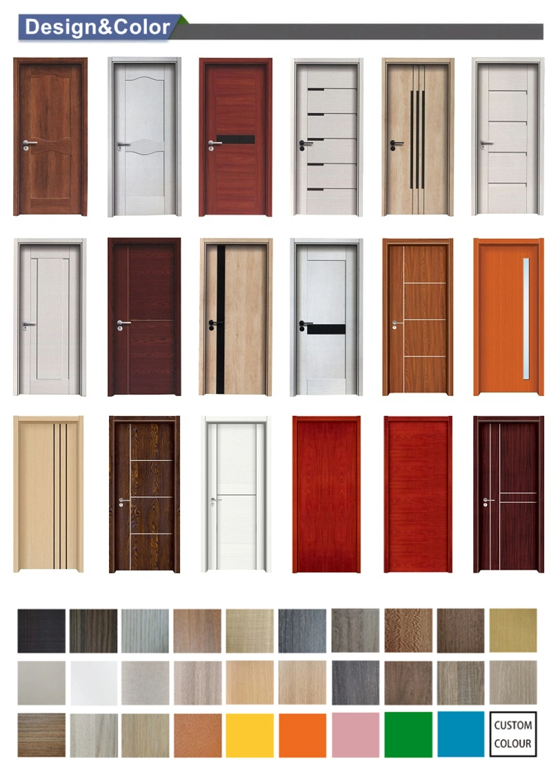 Polymer Interior Doors Frame Waterproof Others Bathroom Doors Sets Hotel WPC Door