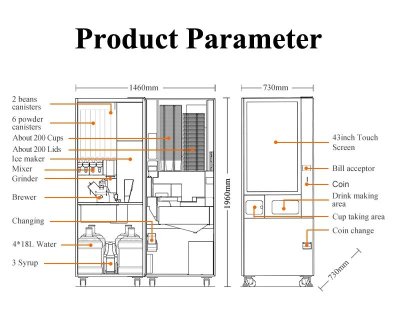 2023 Subway Coffee Vending Machine Commercial Water Dispenser