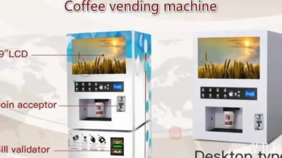 24-Stunden-Saft-, Milch- und Kaffeeautomat mit Geldscheinprüfer